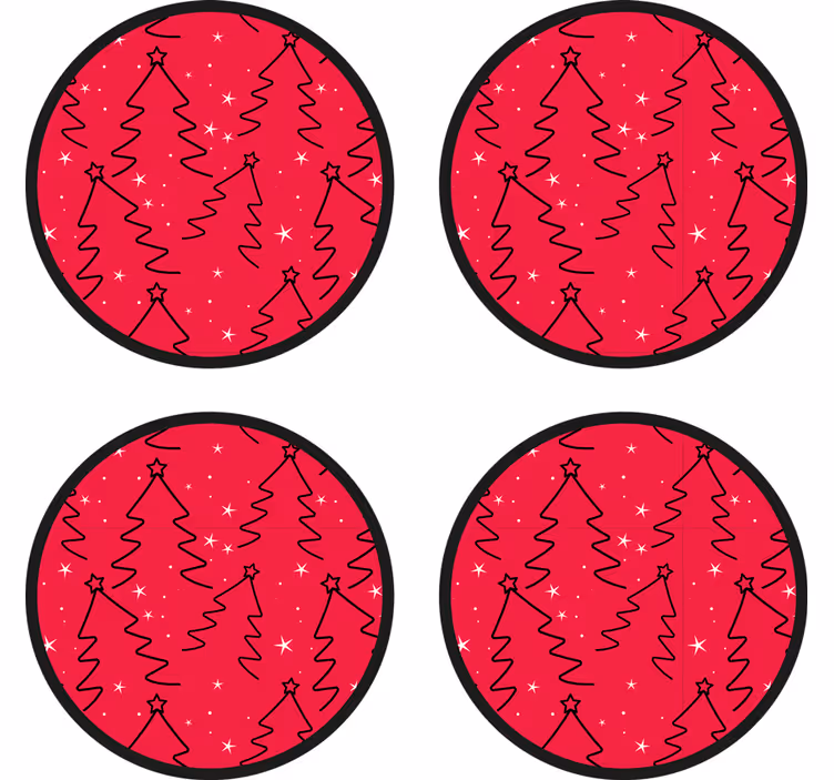 Underlag jul med festlig tre mønster - Tenstickers