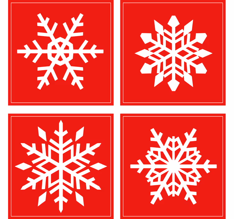 Røde snøflak drikker dalbane - Tenstickers