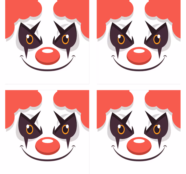 Dårlig klovn tegning halloween-dalbane - Tenstickers