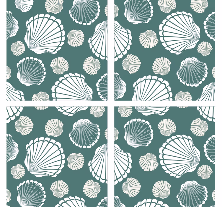 Seashell pattern overlay underlag - Tenstickers