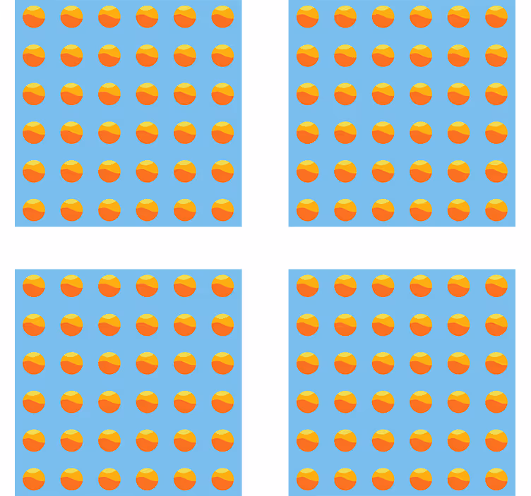 Underlag moderne fargerikt sirkulært mønster - Tenstickers