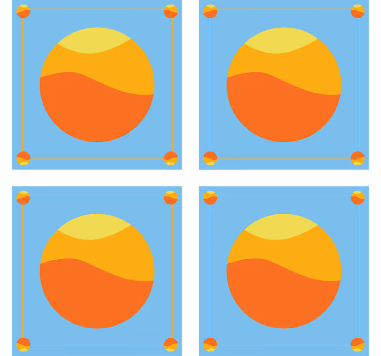 Underlag med livlige sirkulære fargefelt - Tenstickers