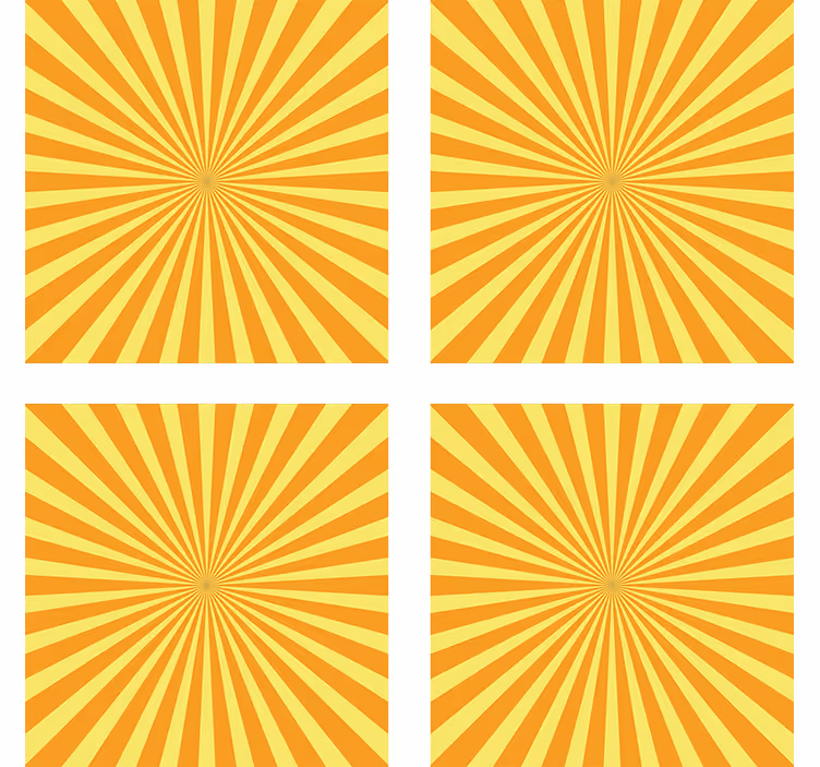 Abstrakt solnedgang med oransje toner under 70-tallet - Tenstickers