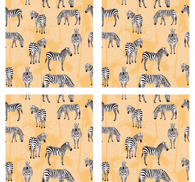 Underlag nerdete med zebra mønster - Tenstickers