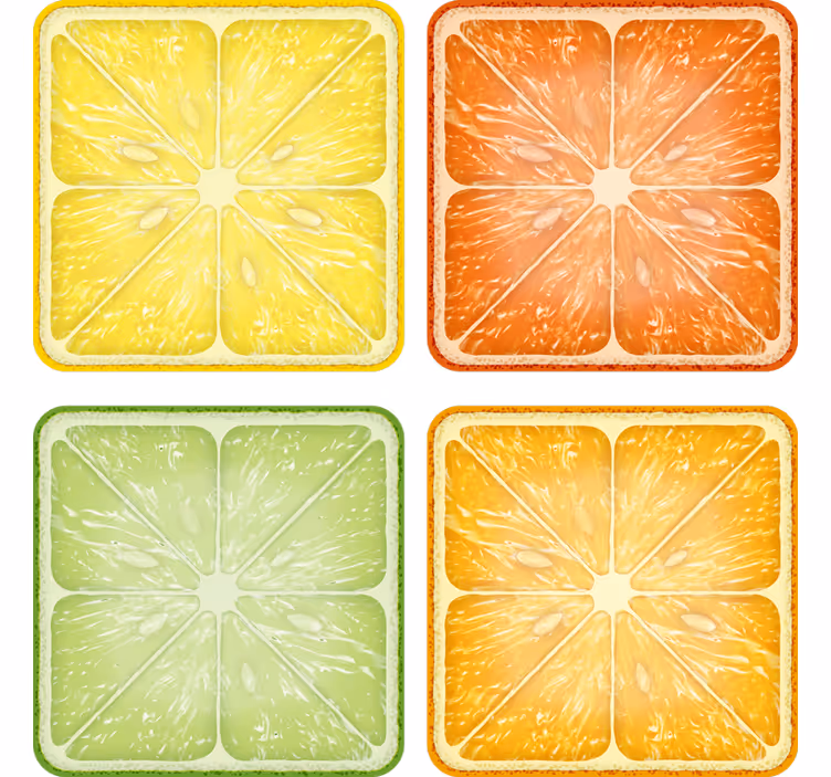 Citrus slice minima underlag - Tenstickers