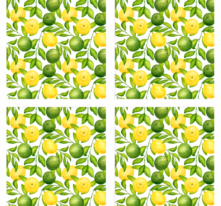 Underlag livlig sitrus blomsterdesign - Tenstickers