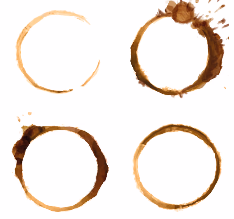 Coffeespor moderne coasters - Tenstickers