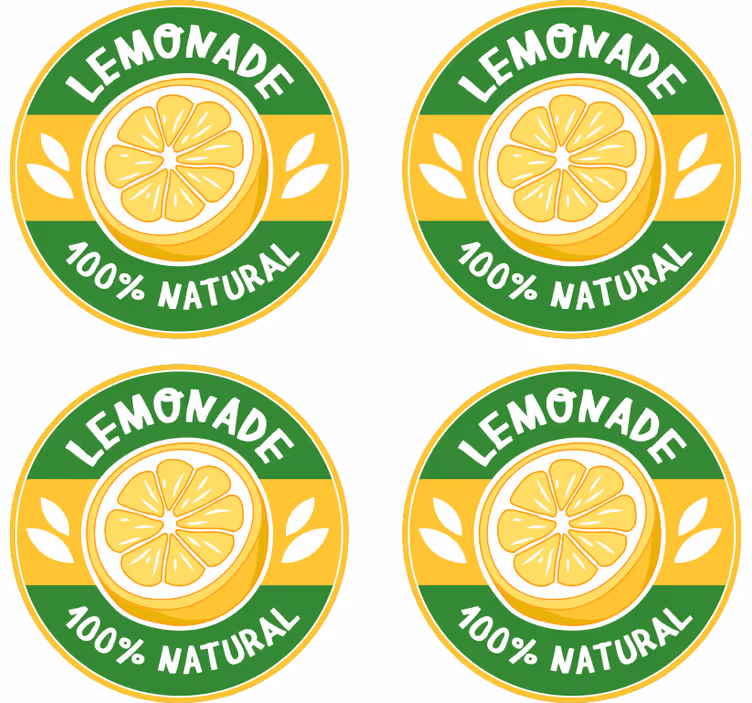 Vintage limonade vintage coasters - Tenstickers