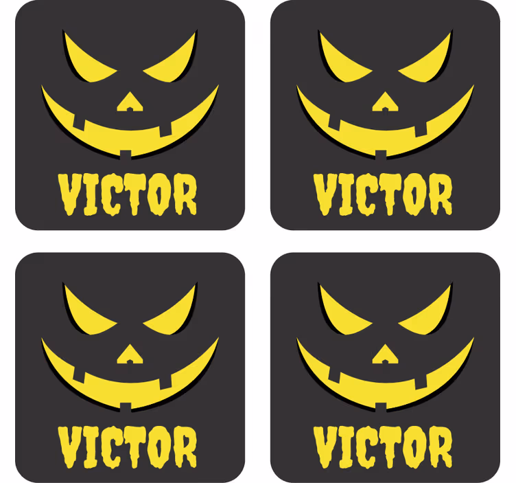 Personlig gresskar ansiktscoaster halloween - Tenstickers