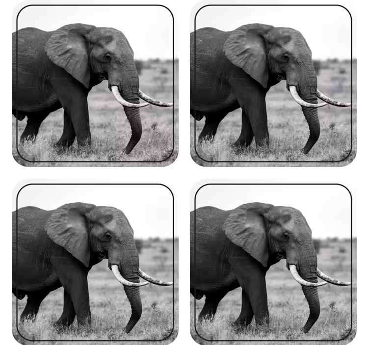 Elefant silhuett mønster underlag nerdete - Tenstickers