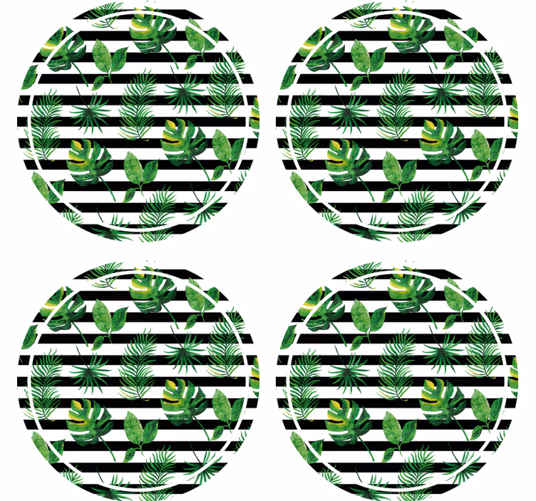 Tropisk blad idé underlag - Tenstickers
