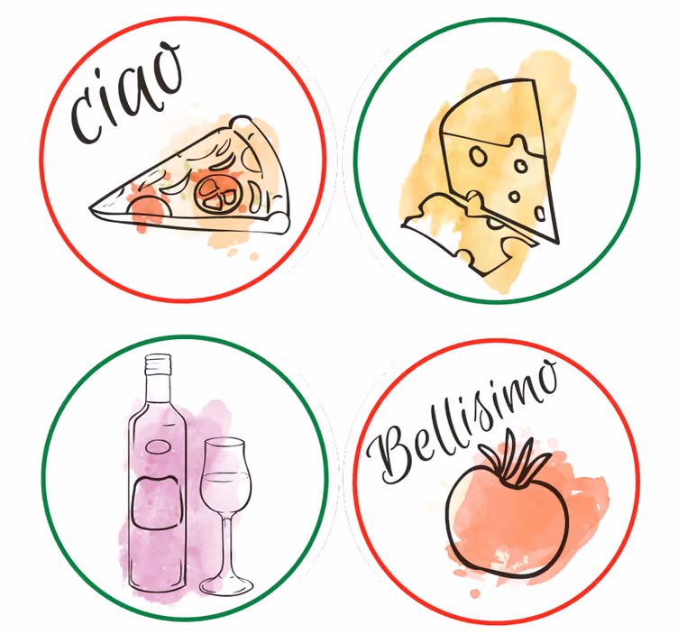 Underlag tilpasset mat og drikke motiver - Tenstickers