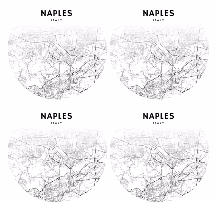 Underlag tilpasset napoli kartomriss - Tenstickers