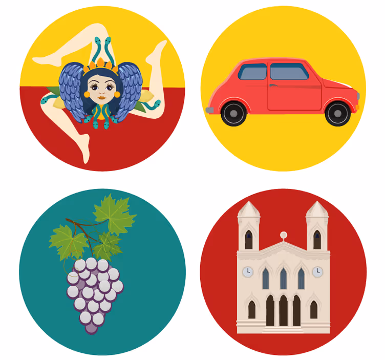 Underlag moderne sicilianske mytologi druer - Tenstickers