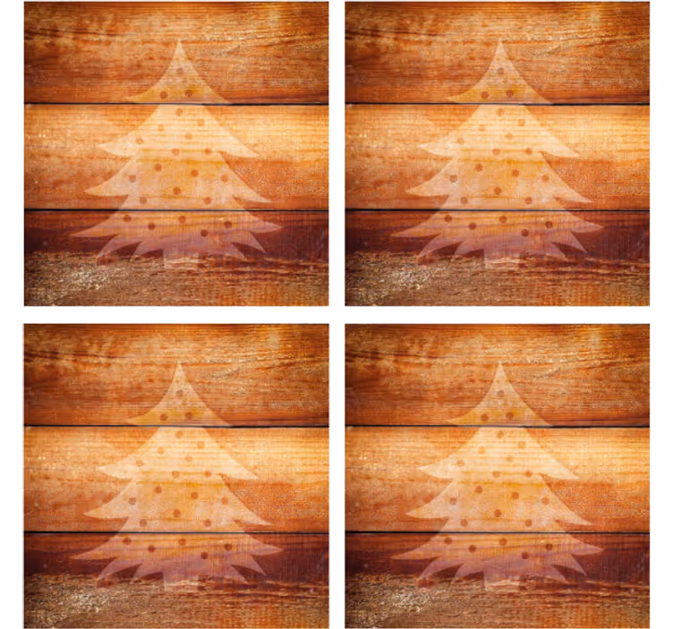 Xmas tree, på, av tre, tekstur, julebane - Tenstickers