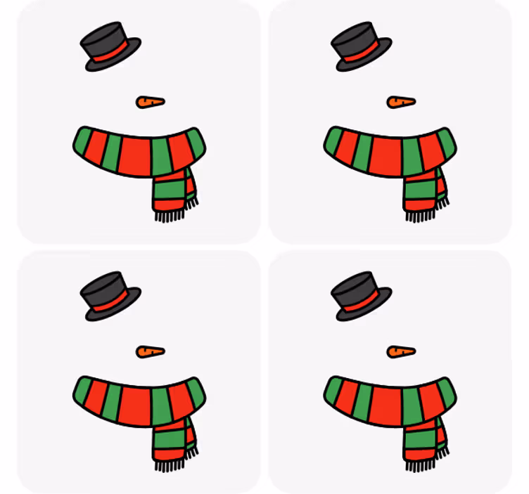 Ingen ansikt snømann julen coasters - Tenstickers
