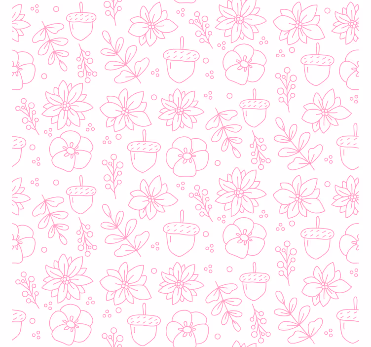 Underlag med blomsterlinjemønster - Tenstickers