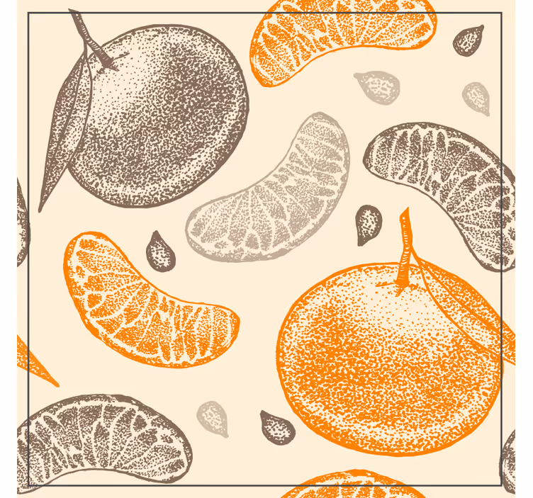 Citrusfrukt mønster underlag - Tenstickers