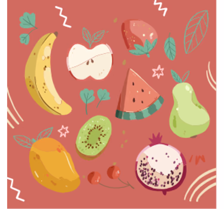 Forskjellige frukt tekstur coaster - Tenstickers