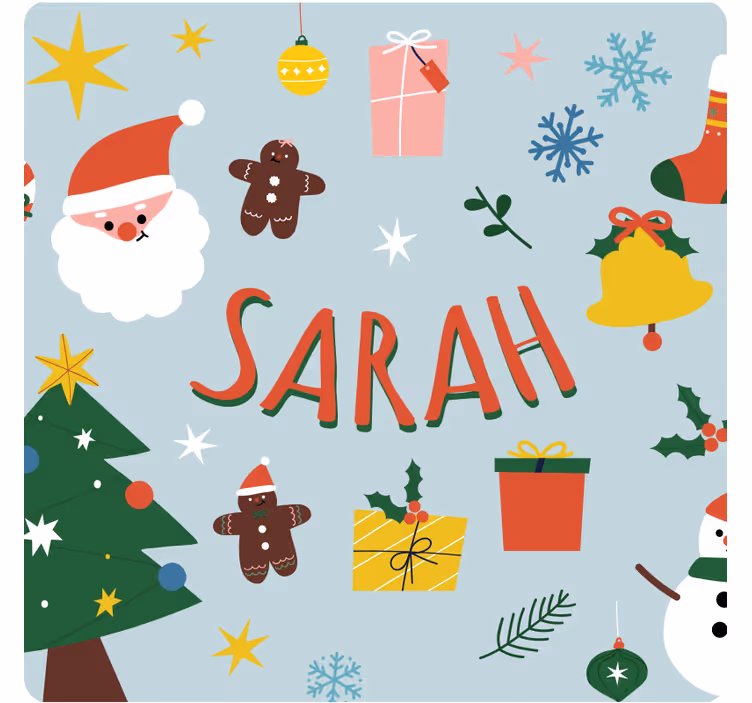 Underlag jul festlig nisse og gaver - Tenstickers