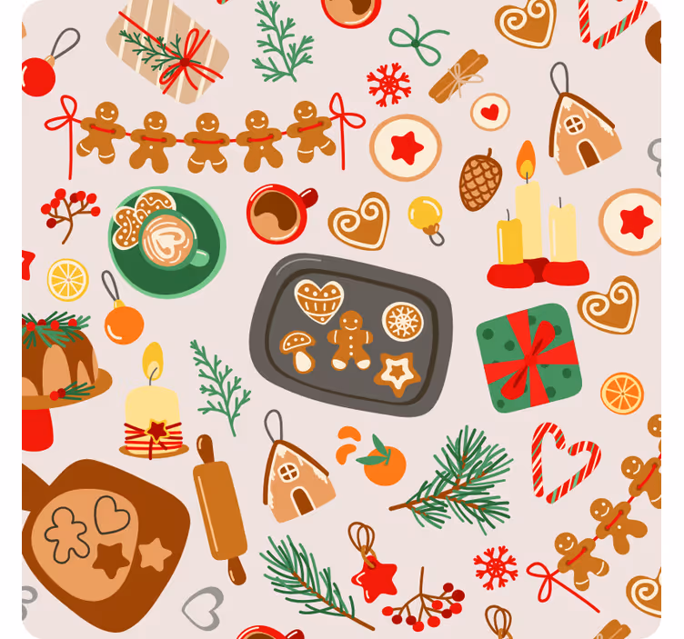 Underlag jul pepperkakegodt - Tenstickers