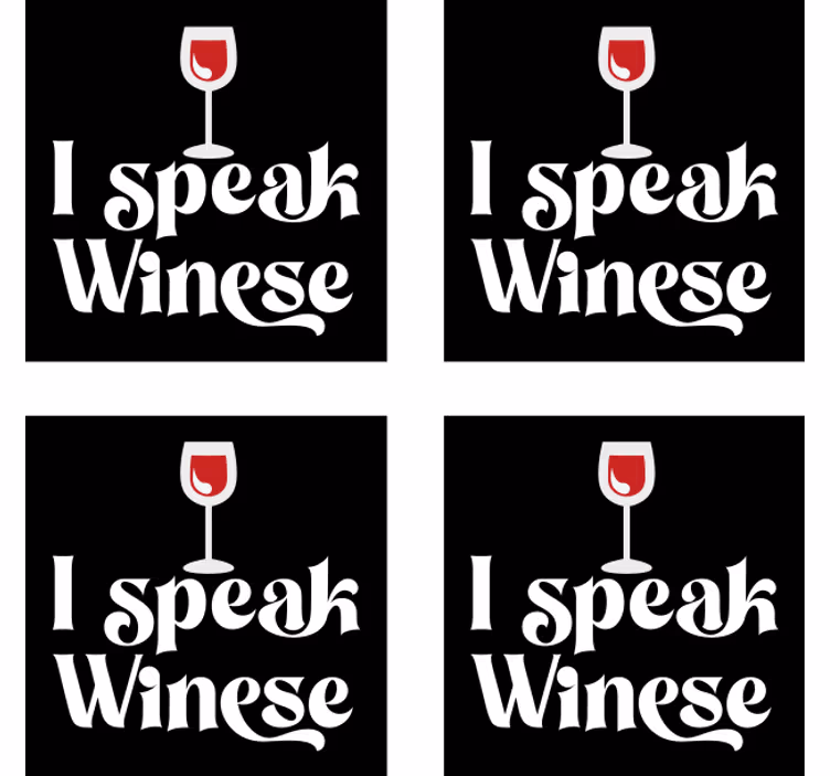 Underlag øl med vinklasshumor - Tenstickers