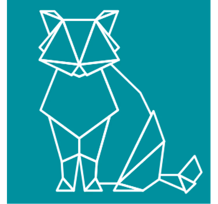 Geometrisk dyreomriss underlag nerdete - Tenstickers