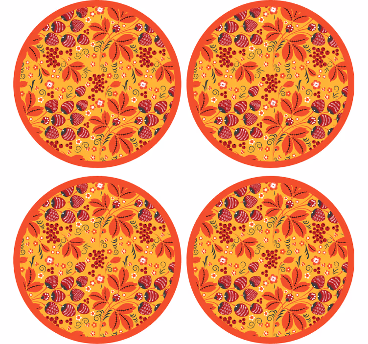 Fargerikt blomstermotiv underlag - Tenstickers