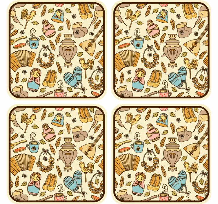 Lekne folkekunstmotiver underlag nerdete - Tenstickers