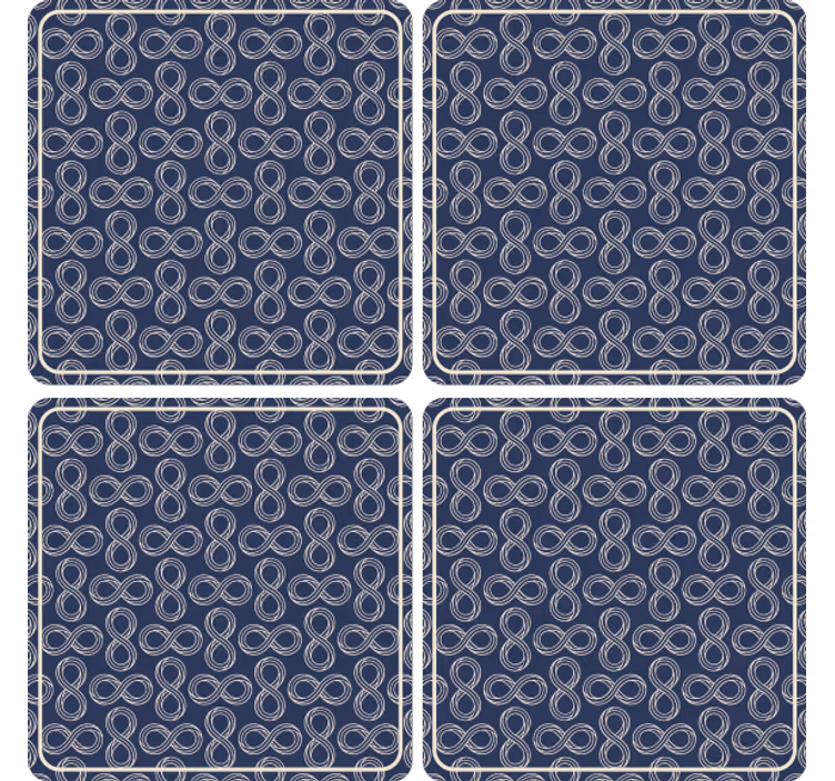 Navy mønstrete infinity underlag øl - Tenstickers