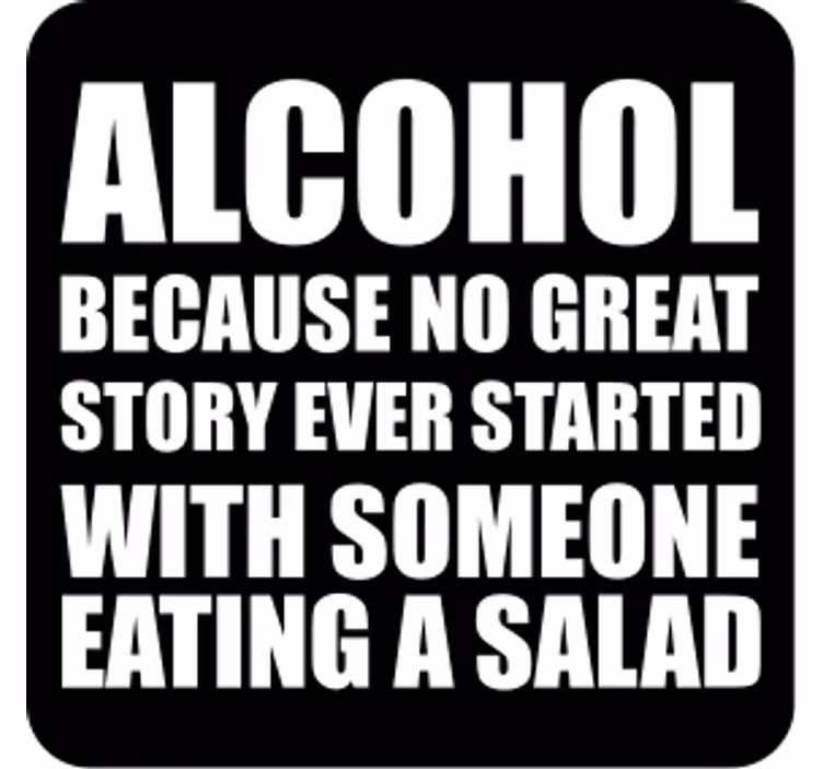 Humoristisk alkoholforklaring underlag sagn - Tenstickers