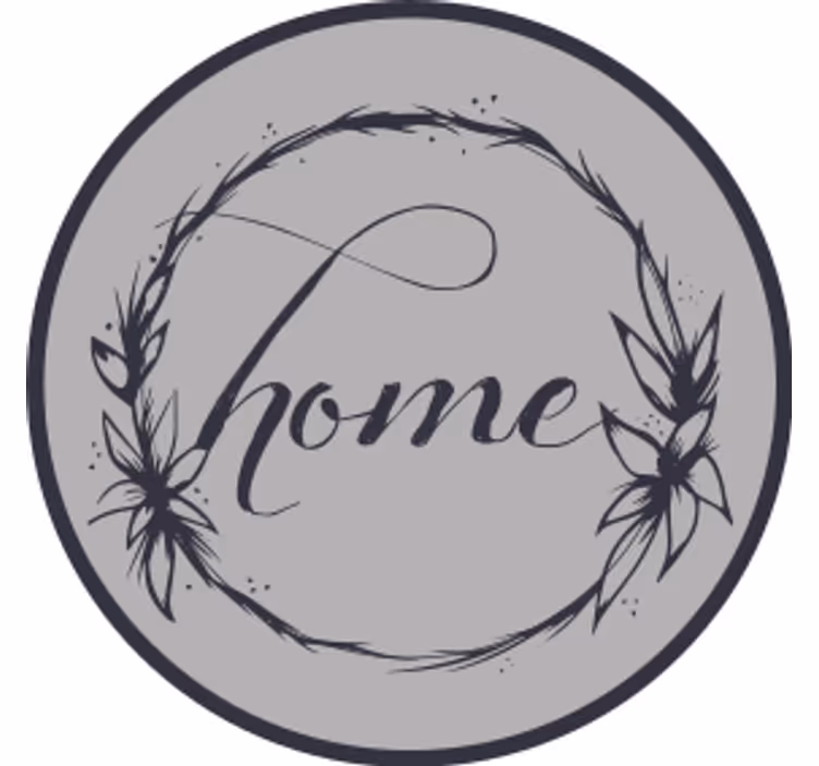 Tekst hjem og grener moderne coasters - Tenstickers