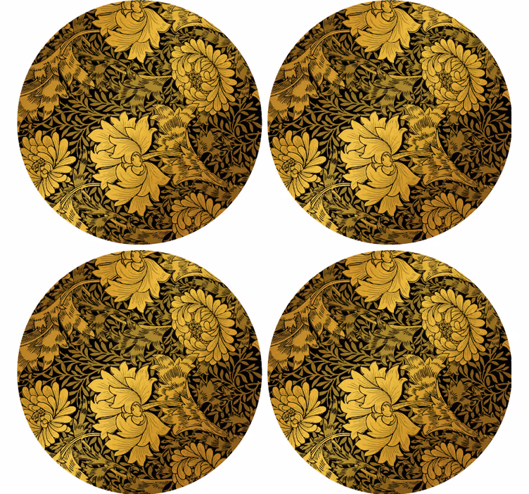 Gyldne blader moderne coasters - Tenstickers