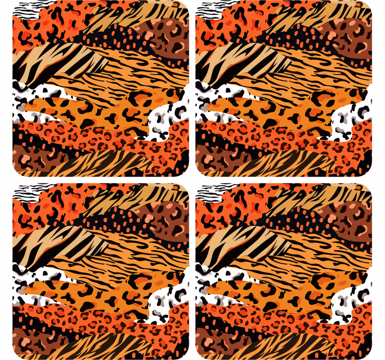 Fierce animal patterns underlag - Tenstickers