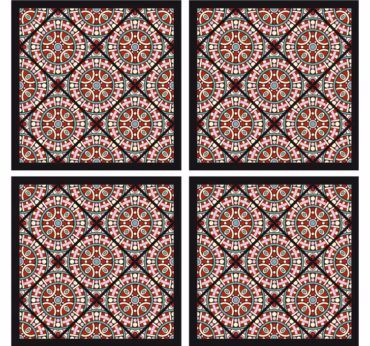 Boho mønster fliser underlag - Tenstickers