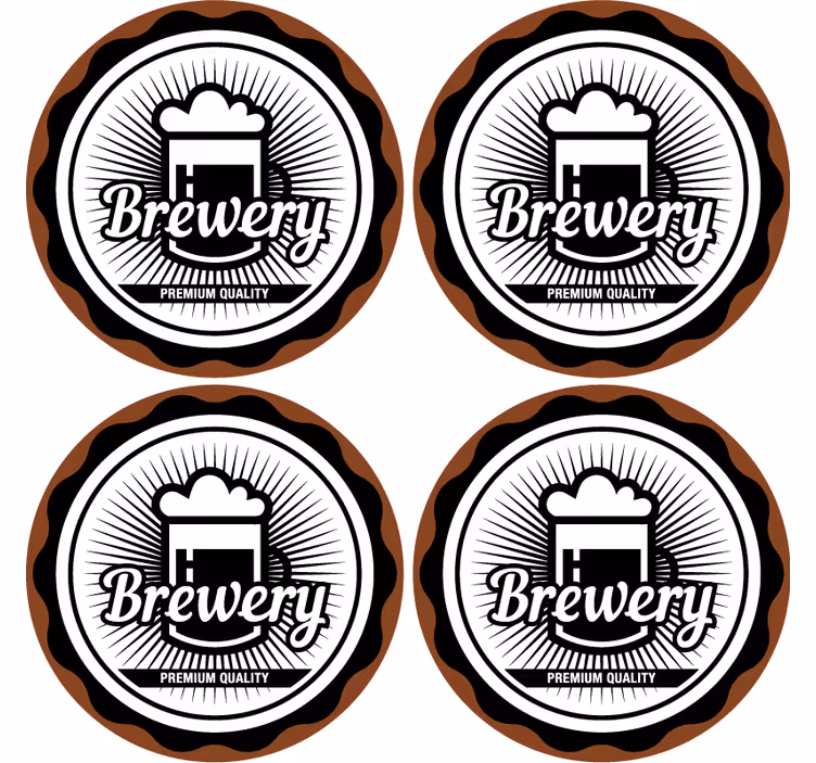 Vintage flaskekapper vintage coaster - Tenstickers