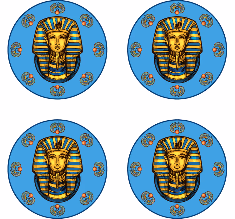 Underlag nerdete egyptisk farao portrett - Tenstickers