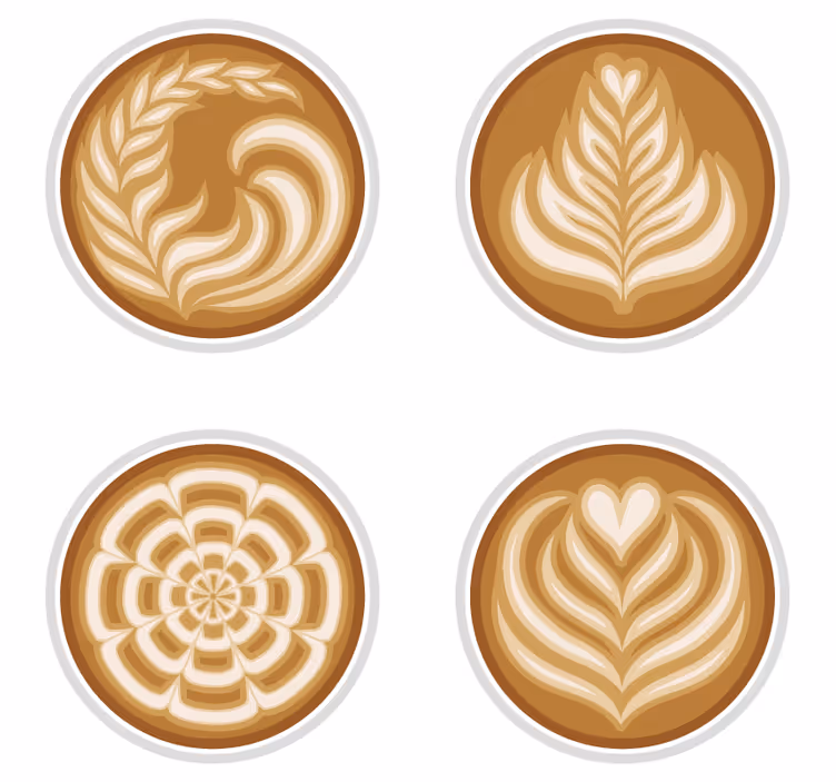 Kaffe kunst moderne glassbrikke - Tenstickers