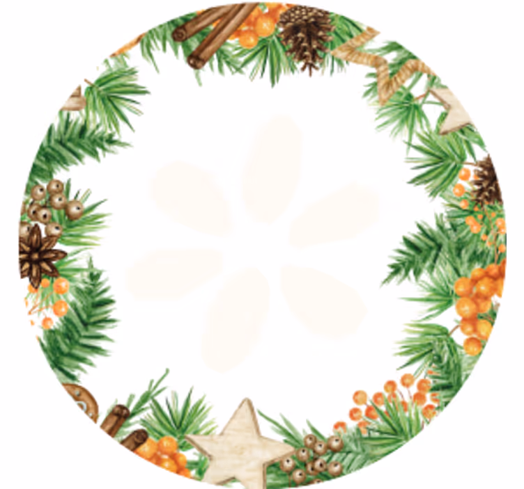 Julekrans drikke coasters - Tenstickers
