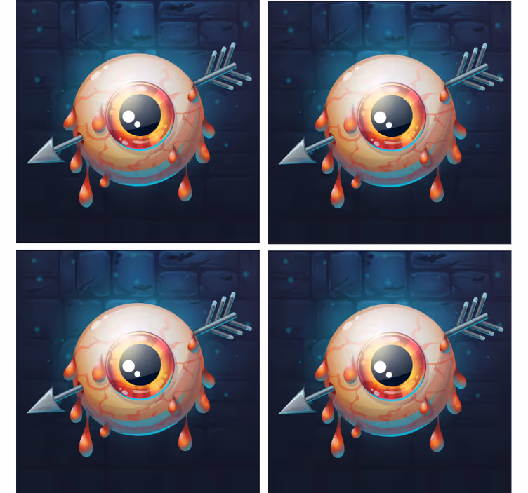 Skummelt øye halloween-dalbane - Tenstickers
