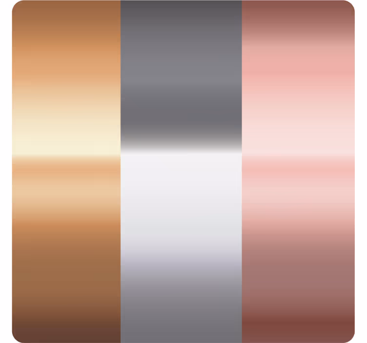 Tre farger kobber moderne coasters - Tenstickers