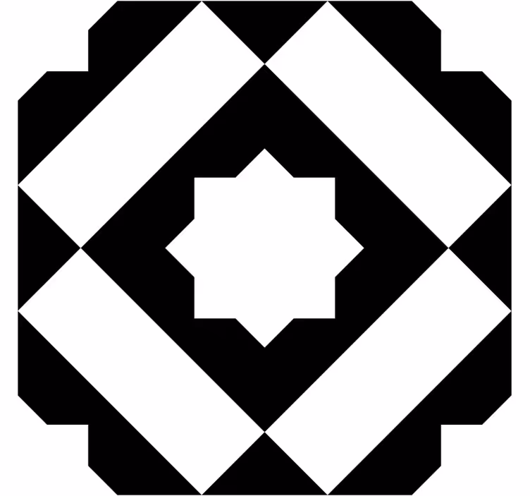 Underlag geometrisk svart mønster - Tenstickers
