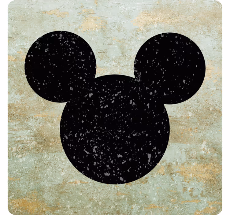 Vintage mickey mouse coaster - Tenstickers