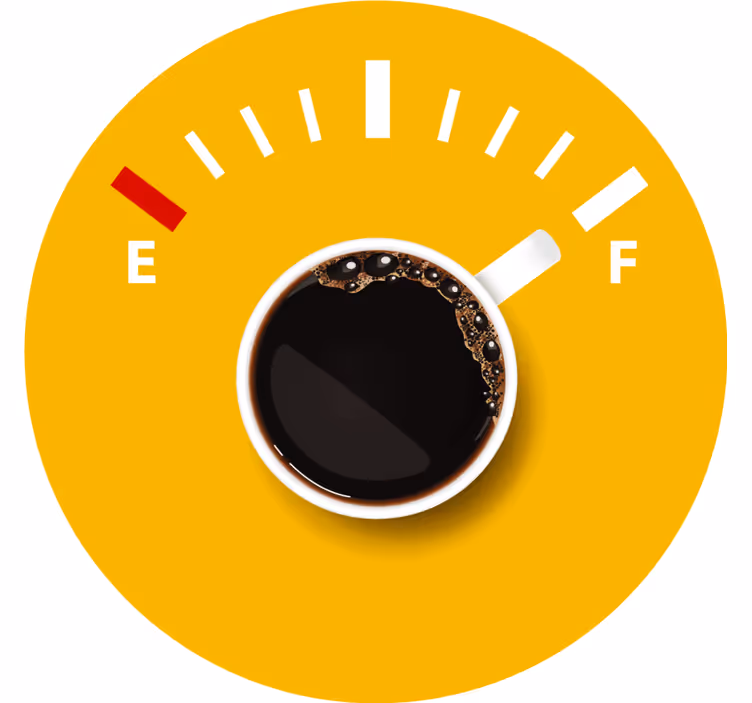 Kaffe kraft illustrasjon moderne coaster - Tenstickers