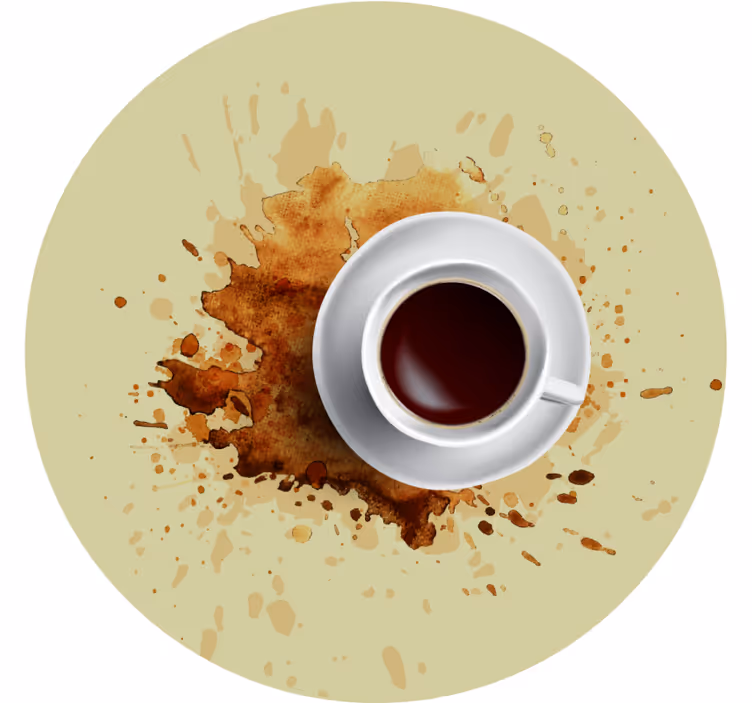 Underlag nerdete kaffekopp med sprut - Tenstickers