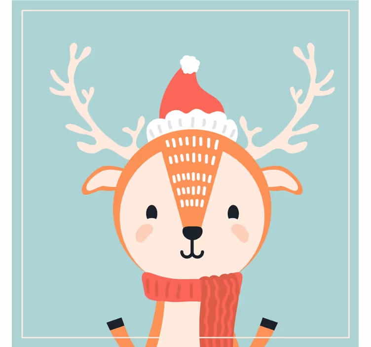 Underlag jul festlig reinsdyrkarakter - Tenstickers
