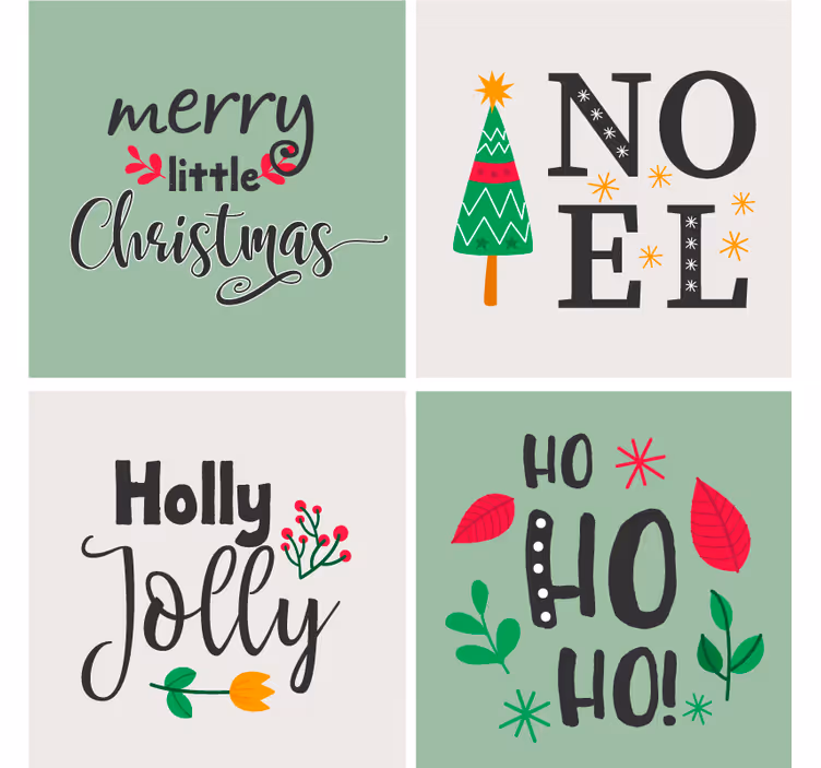 Underlag jul elfa ho ho grafikk - Tenstickers