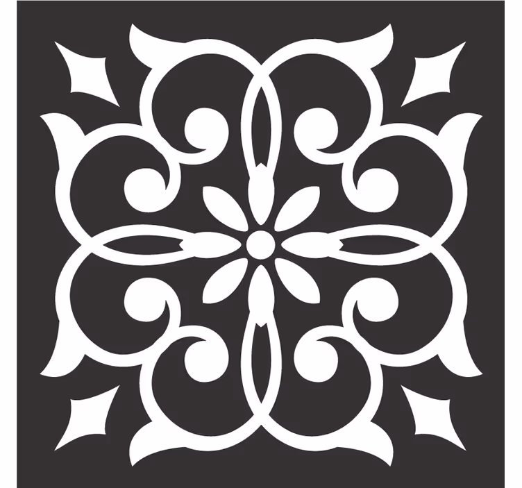 Underlag med detaljert botanisk motiv - Tenstickers