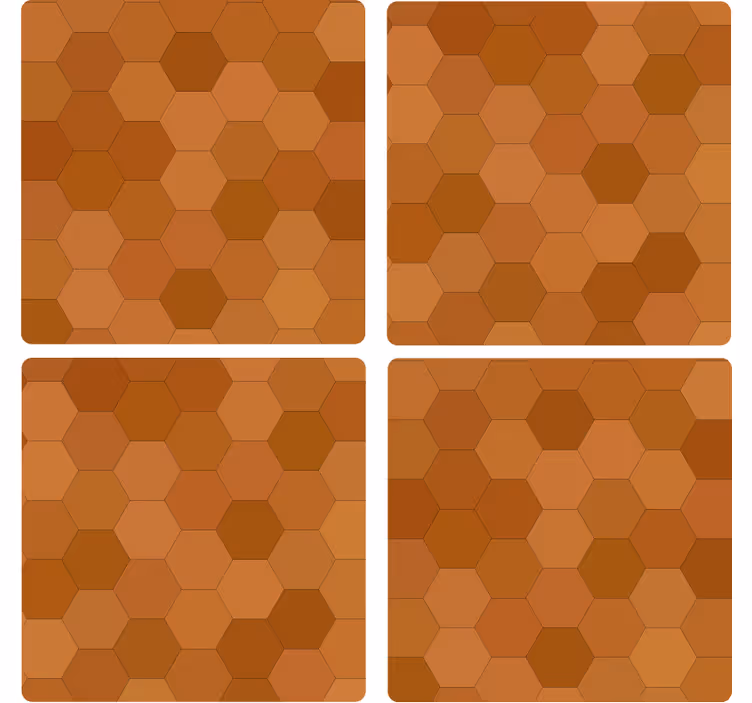 Hexagonalt mønstrete underlag - Tenstickers
