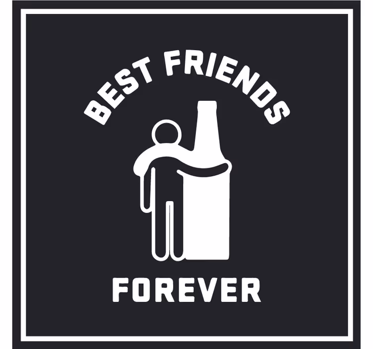 Bestevenn for alltid person og ølmatter - Tenstickers
